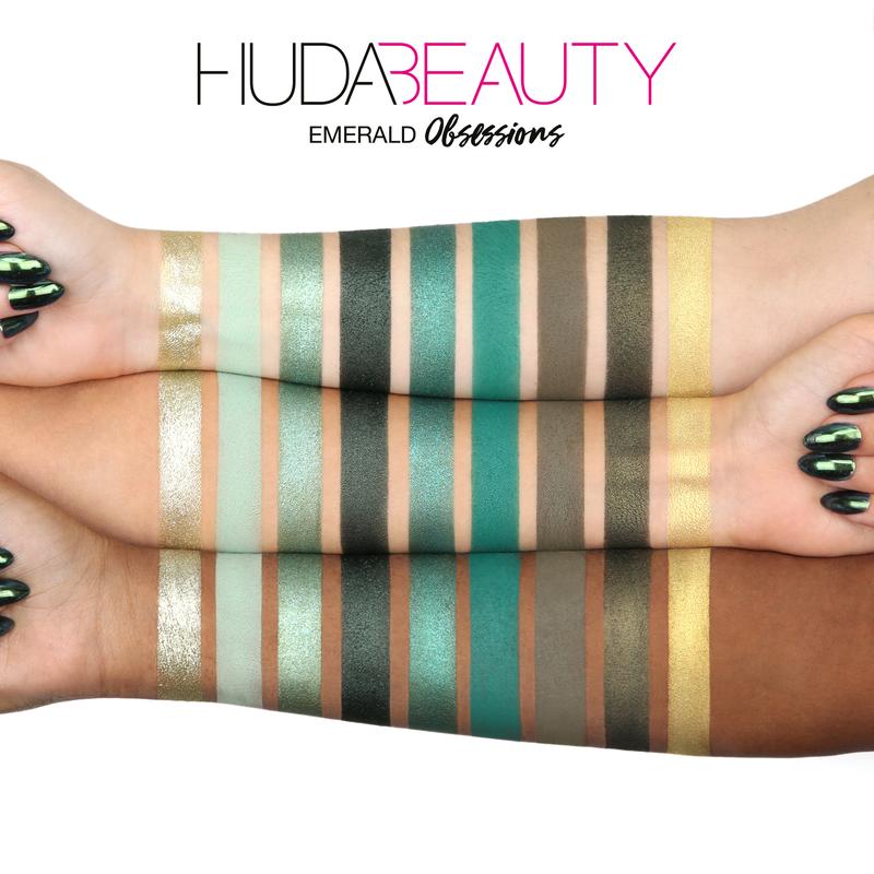 Huda beauty emerald obsessions eyeshadow palette